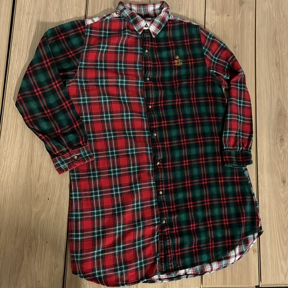 Ralph “Lauren” Polo Multicolor Patchwork Button U… - image 3